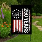 WENWELL 250 Years Anniversary Garden Flag,Blessings 250th Freedom Patriotic Banner Double, Sided with Stars and Stripes Design,1776-2026 Commemorative, 12x18 Inch