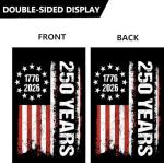 WENWELL 250 Years Anniversary Garden Flag,Blessings 250th Freedom Patriotic Banner Double, Sided with Stars and Stripes Design,1776-2026 Commemorative, 12x18 Inch