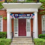 FLUUZE 250th Anniversary American Banner Flag, 4th of July Decorations,1776-2026 USA 250th Birthday Premium Banner with Grommets, Decorations for Outdoor, Indoor, Yard, Garden, Porch (Style 1)