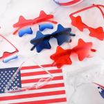 Xuhal 24 Pcs Star Shaped Sunglasses Bulk 4th of July Star Glasses Patriotic Glasses for Christmas Independence Day Party Favors