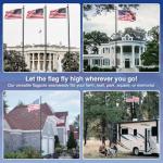 IOEN 25 FT 12 Gauge Heavy Duty Flag Pole - Extra Thick Aluminum Flagpole kit with 5x3 Nylon Embroidered Flag,for Outside Yard,Outdoor,Commercial or Residential-Ground - 110MPHWind Tested，Black