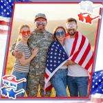 Xuhal 24 Pcs Star Shaped Sunglasses Bulk 4th of July Star Glasses Patriotic Glasses for Christmas Independence Day Party Favors