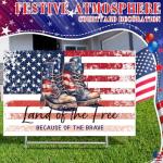 Kigeli 250th Anniversary Memorial Day Yard Sign with Stakes 4th of July Patriotic Yard Signs Soldier Boots Garden Flag Waterproof Outdoor Outdoor Lawn Garden Patio Party Supplies(Freedom Boots)