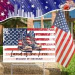 Kigeli 250th Anniversary Memorial Day Yard Sign with Stakes 4th of July Patriotic Yard Signs Soldier Boots Garden Flag Waterproof Outdoor Outdoor Lawn Garden Patio Party Supplies(Freedom Boots)