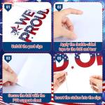 Military Welcome Home Yard Sign with Stakes We Are so Proud of You Lawn Sign for Army Veterans Day Homecoming Navy Patriotic Welcome Party Deployment Returning Outdoor Supplies Decor Dekoration