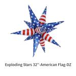 Red White and Blue American Flag Exploding Star Balloons USA Theme Patriotic Balloon Arch Kit Decor for Party in the USA 4th/Fourth of July Memorial Day Veterans Day Birthday Party Decorations