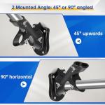 Anovo Flag Pole Kit- Upgraded Holder, Stainless Steel 7 FT Flag Poles with1 Inch Metal 360° Rotating Flag Pole Rings Two-Position Flag Pole Bracket Mounting for Outside House Porch (7 FT - Black)