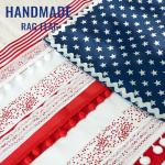 4th of July Decorations - Patriotic Memorial Day Decor - 4 x 2.3 Ft Rag American Flag Banner for Home Party Supplies - Fourth of July Deals Independence Day Accessories for Indoor Outdoor Decoration
