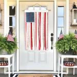 4th of July Decorations - Patriotic Memorial Day Decor - 4 x 2.3 Ft Rag American Flag Banner for Home Party Supplies - Fourth of July Deals Independence Day Accessories for Indoor Outdoor Decoration