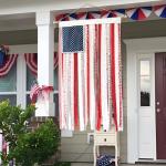 4th of July Decorations - Patriotic Memorial Day Decor - 4 x 2.3 Ft Rag American Flag Banner for Home Party Supplies - Fourth of July Deals Independence Day Accessories for Indoor Outdoor Decoration