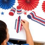 Tlswshsy 12 Rolls Patriotic Crepe Paper Streamers, 393 ft Red White Blue Crepe Rolls, Independence Day Paper Streamer Decoration for 4th of July Memorial Day American Theme Party Decor DIY Crafts