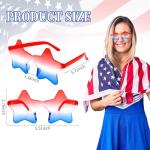 4th of July Star Glasses 12 Pairs Patriotic Fourth of July Star Sunglasses Red White and Blue American Flag Sunglasses USA Themed Glasses for Memorial Day Independence Day Party Supplies Decorations