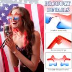 4th of July Star Glasses 12 Pairs Patriotic Fourth of July Star Sunglasses Red White and Blue American Flag Sunglasses USA Themed Glasses for Memorial Day Independence Day Party Supplies Decorations