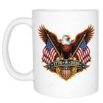 Rogue River Tactical 250th Anniversary America Years Patriotic USA Flag Funny Coffee Mug Novelty Cup Gift 1776-2026 (Eagle)