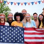 4th of July Star Glasses 12 Pairs Patriotic Fourth of July Star Sunglasses Red White and Blue American Flag Sunglasses USA Themed Glasses for Memorial Day Independence Day Party Supplies Decorations