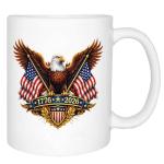 Rogue River Tactical 250th Anniversary America Years Patriotic USA Flag Funny Coffee Mug Novelty Cup Gift 1776-2026 (Eagle)