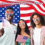 4th of July Star Glasses 12 Pairs Patriotic Fourth of July Star Sunglasses Red White and Blue American Flag Sunglasses USA Themed Glasses for Memorial Day Independence Day Party Supplies Decorations