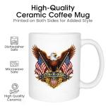 Rogue River Tactical 250th Anniversary America Years Patriotic USA Flag Funny Coffee Mug Novelty Cup Gift 1776-2026 (Eagle)