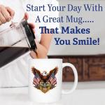 Rogue River Tactical 250th Anniversary America Years Patriotic USA Flag Funny Coffee Mug Novelty Cup Gift 1776-2026 (Eagle)