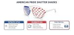 Vaulted Skulls & Co USA Slot Retro Shutter Glasses | Patriotic Shades Eyewear | American Flag Slat Glasses | USA Costume Accessories | Retro Patriotic 80s Shades | Standard Size (Red, White and Blue)