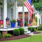 hogardeck 4th of July Decorations Outdoor, 36” Set of 3 Metal Firework Decorative Garden Stakes for Fourth of July Decorations, Patriotic Yard Firecracker Signs for Garden Memorial Day Decorations