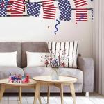 Caplidou 2 Pcs Patriotic Decorations, 4th of July Artificial Floral Berry Stem Picks with Vase Red White and Blue Berries Flowers Branches for Independence Day Memorial Day Table Centerpieces Home