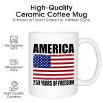 Rogue River Tactical 250th Anniversary America Years Patriotic USA Flag Funny Coffee Mug Novelty Cup Gift 1776-2026
