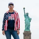 Vaulted Skulls & Co USA Slot Retro Shutter Glasses | Patriotic Shades Eyewear | American Flag Slat Glasses | USA Costume Accessories | Retro Patriotic 80s Shades | Standard Size (Red, White and Blue)