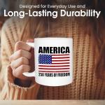 Rogue River Tactical 250th Anniversary America Years Patriotic USA Flag Funny Coffee Mug Novelty Cup Gift 1776-2026