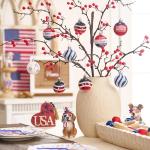 Valery Madelyn Patriotic Ornaments for Memorial Day 4th of July Tree Decorations, 16ct 2 Inches Red White Blue Shatterproof Americana Hanging Ball Decor for Independence Day USA 250th Anniversary