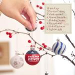 Valery Madelyn Patriotic Ornaments for Memorial Day 4th of July Tree Decorations, 16ct 2 Inches Red White Blue Shatterproof Americana Hanging Ball Decor for Independence Day USA 250th Anniversary