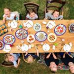 Temicle 50 Pcs Patriotic Wildflower Oval Paper Plates – 9" x 11" Red White Blue Floral Butterfly Disposable Plates for 4th of July, Memorial Day, BBQs, and Summer Patriotic Celebrations