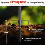 Flag Pole Kit with 3x5 Embriored American Flag - 9.5FT Tangle Free Heavy Duty Ground Flagpole with Anti-Tip Stake,Portable Flag Pole Freestanding for Outside House Yard Festival Camping,Black