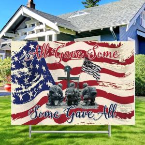 Kigeli 250th Anniversary Memorial Day Yard Sign with Stakes 4th of July Patriotic Yard Signs Soldier Boots Garden Flag Waterproof Outdoor Outdoor Lawn Garden Patio Party Supplies(Memorial)