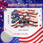Kigeli 250th Anniversary Memorial Day Yard Sign with Stakes 4th of July Patriotic Yard Signs Soldier Boots Garden Flag Waterproof Outdoor Outdoor Lawn Garden Patio Party Supplies(Memorial)