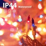 4th of July Decoration Patriotic Mini Lights - 100 Count 20 Feet Red White Blue Incandescent Bulb Waterproof String Lights Plug in for Indoor Outdoor Christmas Party Patio Independence Day Decoration