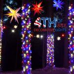 4th of July Decoration Patriotic Mini Lights - 100 Count 20 Feet Red White Blue Incandescent Bulb Waterproof String Lights Plug in for Indoor Outdoor Christmas Party Patio Independence Day Decoration