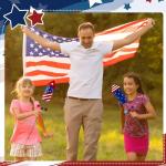 Pickmesh 6 Pcs 12" H 4th of July Outdoor Decor Patriotic Metal Yard Sign Red White Blue Fireworks Garden Stake 250th Anniversary USA Flag Rocket American for Memorial Day Independence Day Decoration