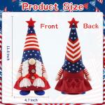 Aymolas 4th of July Patriotic Gnome Decorations, 2 PCS Handmade Mr & Mrs USA Swedish Tomte Gnomes Plush Table Ornaments Gift for Independence Day Memorial Day Patriotic Party Table Decor