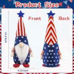 Aymolas 4th of July Patriotic Gnome Decorations, 2 PCS Handmade Mr & Mrs USA Swedish Tomte Gnomes Plush Table Ornaments Gift for Independence Day Memorial Day Patriotic Party Table Decor