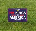 No Kings In America Yard Sign Resist Hate Save Democracy Lawn Sign Double Sided Corrugated Plastic Outdoor Weatherproof Signs With H Stake 18x12 Inch