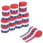 Tlswshsy 8 Rolls Patriotic Crepe Paper Streamers, 262 ft Red White Blue Crepe Rolls, Independence Day Paper Streamer Decoration for 4th of July Memorial Day American Theme Party Decor DIY Crafts