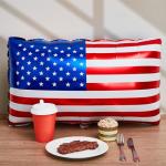 Hoosige 12 Pcs American Flag Balloons 27x18 Inch Red White and Blue 4th of July Inflatable Aluminum Foil Balloon USA Patriotic Party Decorations for Independence Veterans Labor Memorial Day Election