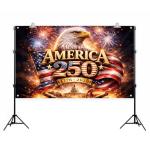 America 250th Anniversary Flag Backdrop 1776-2026 250 Years of Birthday American Banner 4th of July Fourth of July Patriotic Party Decorations and Supplies