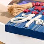 Valery Madelyn Memorial Day Decorations, 2 Pcs 4th of July Decorations, Patriotic Decor in Red White and Blue, Americana Heart Centerpieces for Independence Day USA 250th Anniversary, 4 Inch