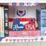 Valery Madelyn Memorial Day Decorations, 2 Pcs 4th of July Decorations, Patriotic Decor in Red White and Blue, Americana Heart Centerpieces for Independence Day USA 250th Anniversary, 4 Inch