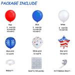 Bonropin 145pcs Red White and Blue Balloon Garland Kit for Nautical Party Baseball Theme Party Baby Shower Independence Day Veterans Memorial Day Party 4th of July Balloon Arch Decorations