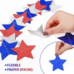 66 Ft American Flag Banners String(76 Flags), and 39 Ft Star Streamers Garland for Patriotic Party Celebration, Independence Day Party Favor Supplies, Memorial Day Decoration