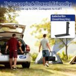 IIOPE 20FT RV Telescoping Flag Pole Kit, Heavy Duty 14-Gauge Aluminum Flagpole with Tire Mount Base, Portable Flag Kit for Camping, Tailgating, Trailer, and Outdoor Use