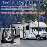 IIOPE 20FT RV Telescoping Flag Pole Kit, Heavy Duty 14-Gauge Aluminum Flagpole with Tire Mount Base, Portable Flag Kit for Camping, Tailgating, Trailer, and Outdoor Use